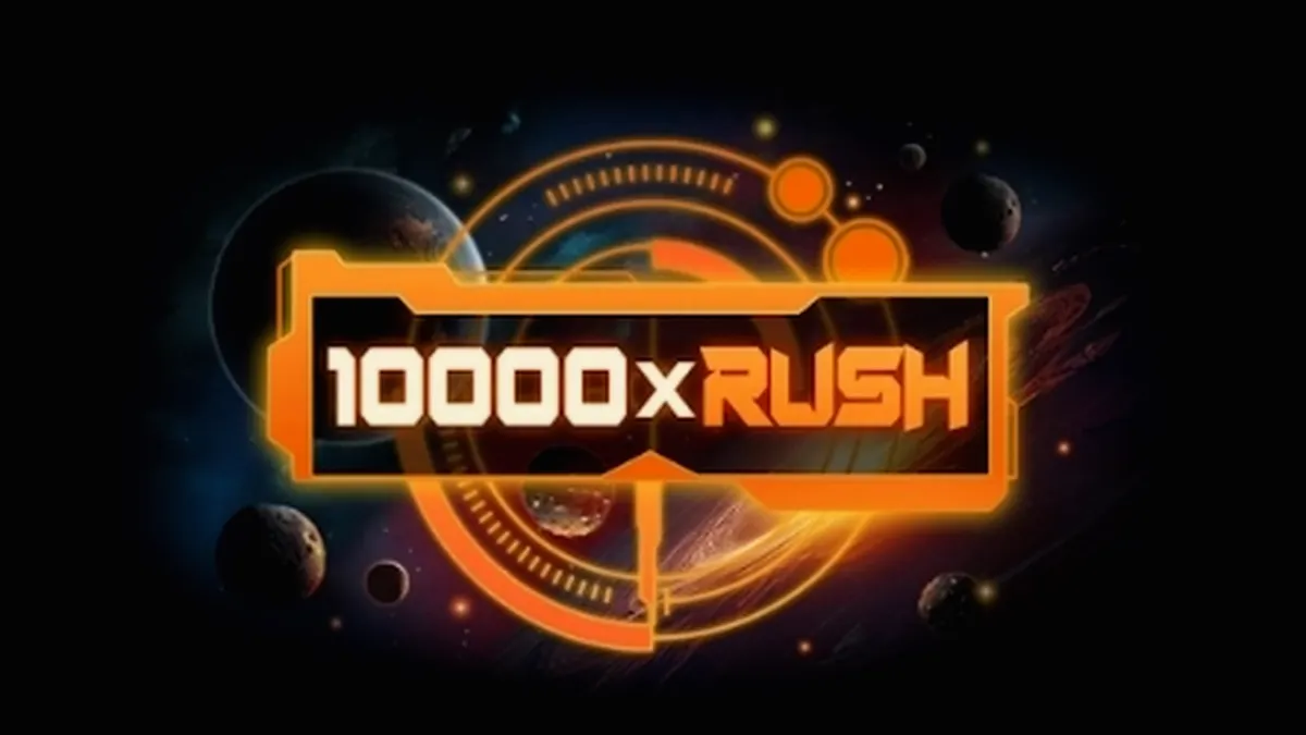 Tampilan antarmuka permainan slot 10000 x Rush